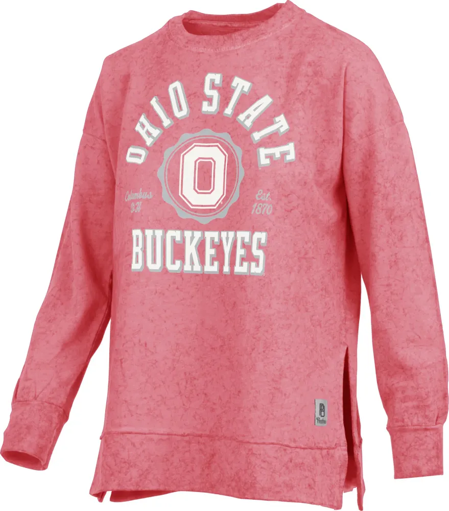 Pressbox Women's Ohio State Buckeyes Scarlet Bishop Long Sleeve T-Shirt