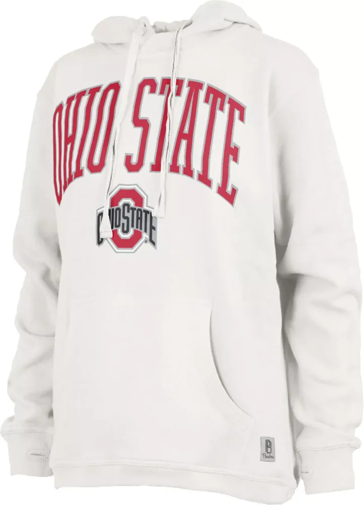 Pressbox Women's Ohio State Buckeyes Ivory Marni Pullover Hoodie