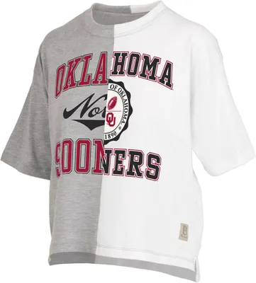 Pressbox Women's Oklahoma Sooners Grey & White Half and T-Shirt