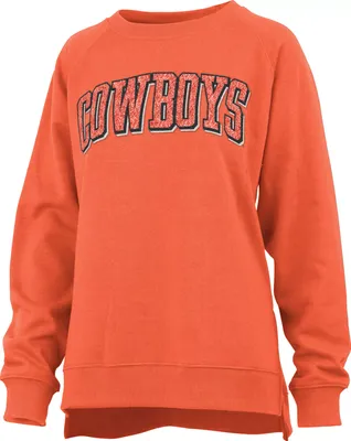 Pressbox Women's Oklahoma State Cowboys Orange Michelin Twisted Crew Pullover Sweatshirt