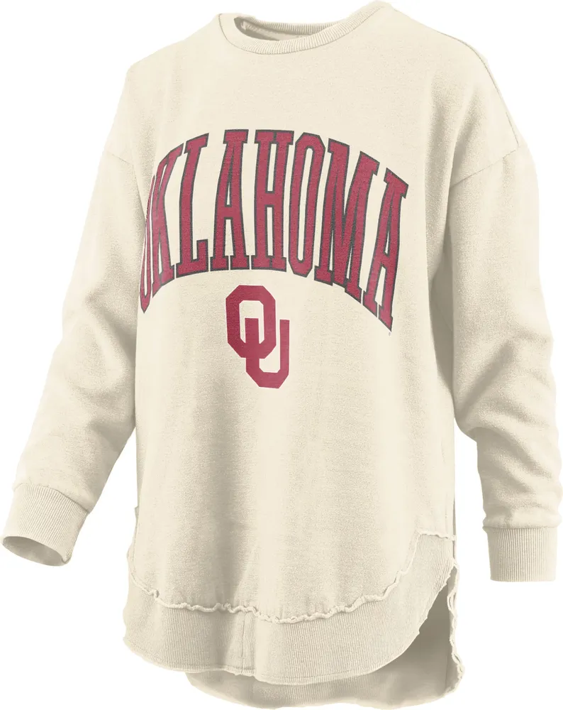 Pressbox Women's Oklahoma Sooners Ivory Poncho Pullover Sweatshirt