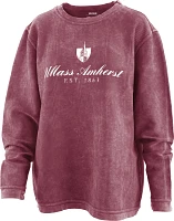 Pressbox Women's UMass Minutemen Maroon Corded Crew Neck Sweatshirt