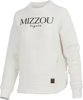 Pressbox Women's Missouri Tigers Ivory Bubble Knit Crew Pullover Sweatshirt