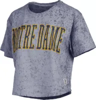 Pressbox Women's Notre Dame Fighting Irish Navy Sun Wash T-Shirt