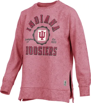 Pressbox Women's Indiana Hoosiers Crimson Bishop Long Sleeve T-Shirt