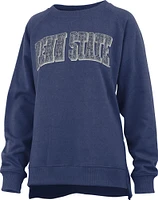 Pressbox Women's Penn State Nittany Lions Blue Michelin Twisted Crew Pullover Sweatshirt