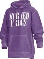 Pressbox Women's TCU Horned Frogs Purple Corded Pullover Hoodie