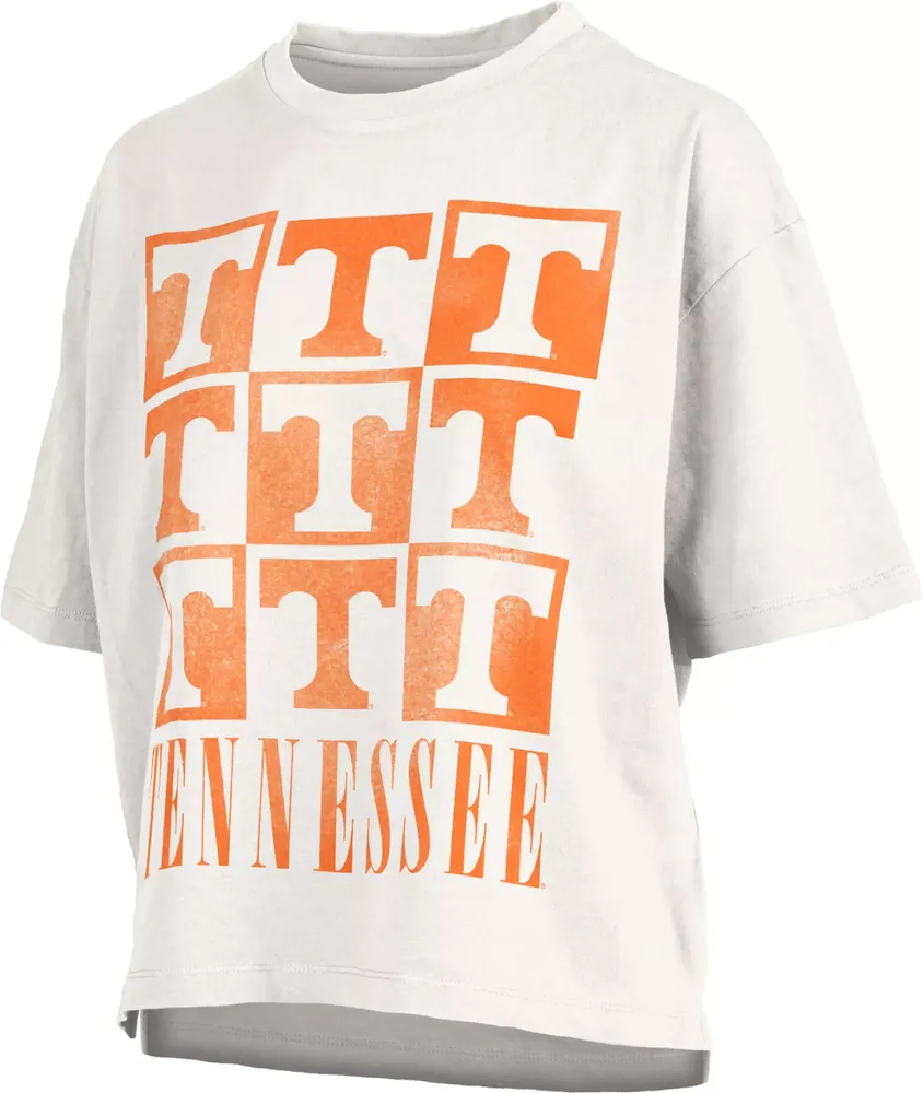 Pressbox Women's Tennessee Volunteers White Andy Crewneck T-Shirt