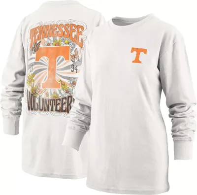 Pressbox Women's Tennessee Volunteers White Woodstock Long Sleeve T-Shirt