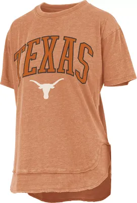 Pressbox Women's Texas Longhorns Orange New Zealand Cropped T-Shirt