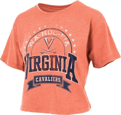 Pressbox Women's Virginia Cavaliers Orange Moonstone Crewneck T-Shirt