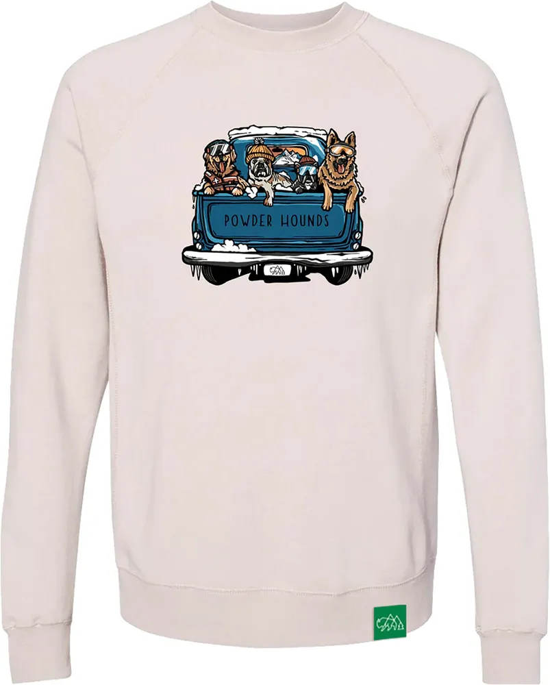 Wild Tribute Men's Powder Hounds Graphic Crewneck Sweatshirt