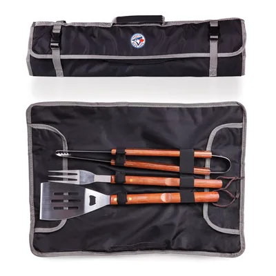 Picnic Time Toronto Blue Jays 3-Piece BBQ Grill Set and Tote