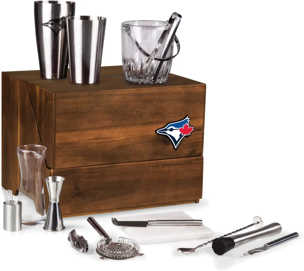 Picnic Time Toronto Blue Jays Madison Tabletop Bar Tool Set