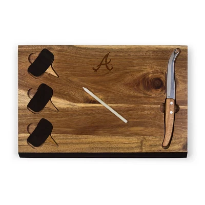 Picnic Time Atlanta Braves Delio Cutting Board and Knife Set