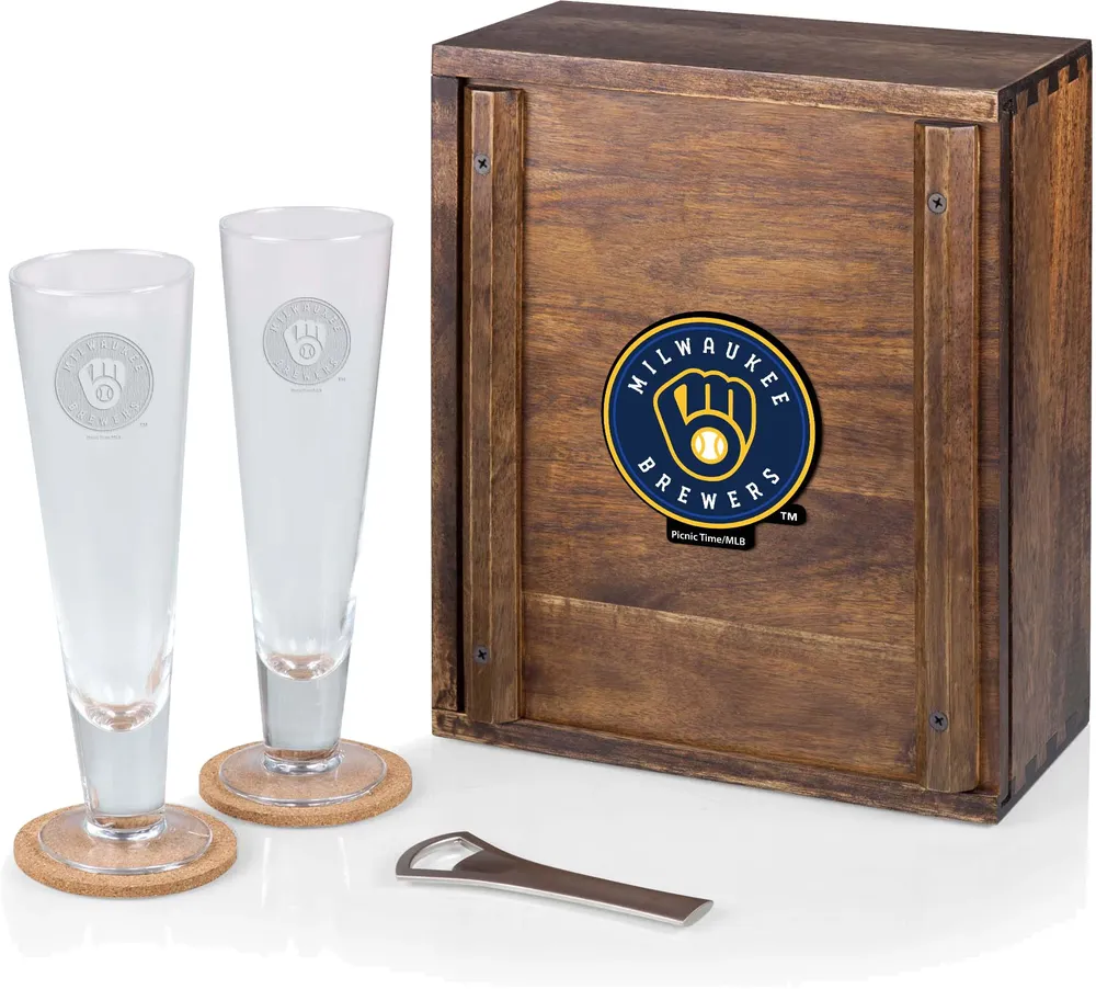 Picnic Time Milwaukee Brewers Pilsner Craft Beer Gift Set