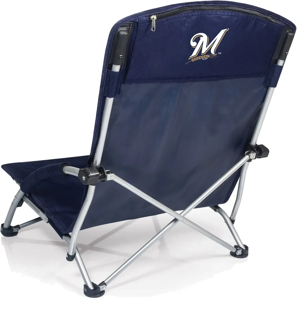 Picnic Time Milwaukee Brewers Tranquility Beach Chair with Carry Bag