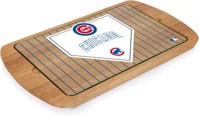 Picnic Time Chicago Cubs Glass Top Serving Tray