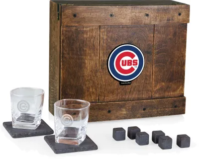 Picnic Time Chicago Cubs Whiskey Box Gift Set