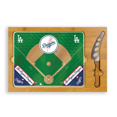 Picnic Time Los Angeles Dodgers Glass Top Serving Board Set