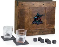 Picnic Time Miami Marlins Whiskey Box Gift Set