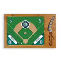 Picnic Time Seattle Mariners Glass Top Serving Board Set