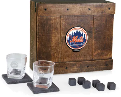 Picnic Time New York Mets Whiskey Box Gift Set