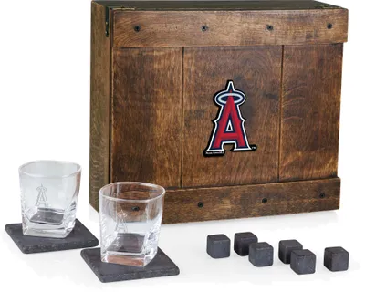 Picnic Time Los Angeles Angels Whiskey Box Gift Set