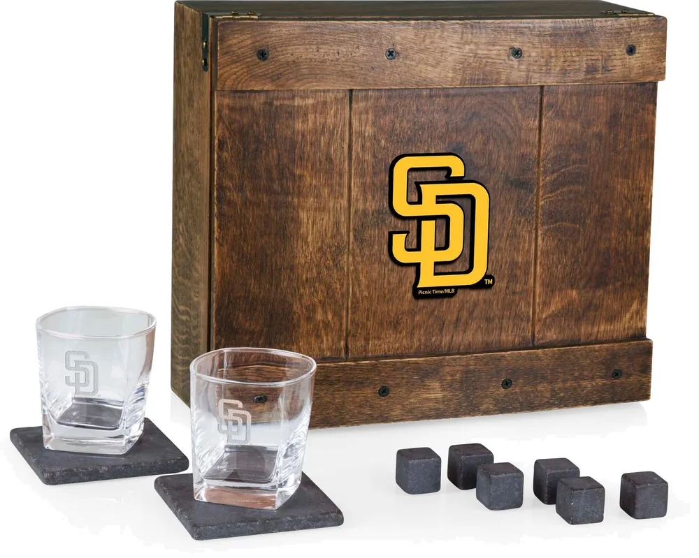 Picnic Time San Diego Padres Whiskey Box Gift Set