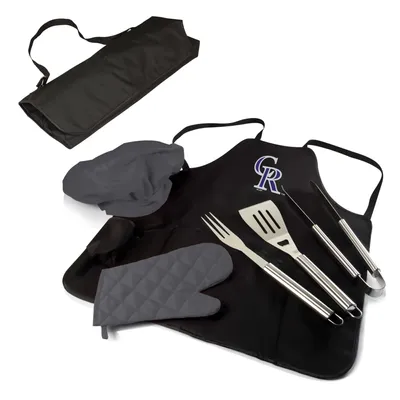 Picnic Time Colorado Rockies Apron Tote Pro Grill Set