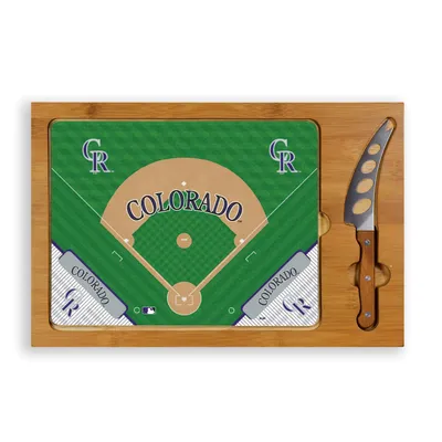 Picnic Time Colorado Rockies Glass Top Serving Board Set