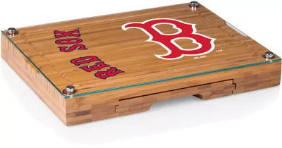 Picnic Time Boston Red Sox Concerto Glass Top Cheese Board and Knife Set