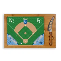 Picnic Time Kansas City Royals Glass Top Serving Board Set