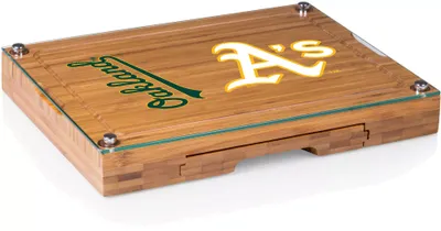 Picnic Time Oakland Athletics Concerto Glass Top Cheese Board and Knife Set