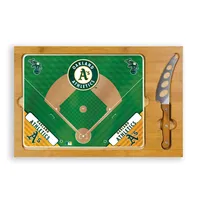 Picnic Time Oakland Athletics Glass Top Serving Board Set