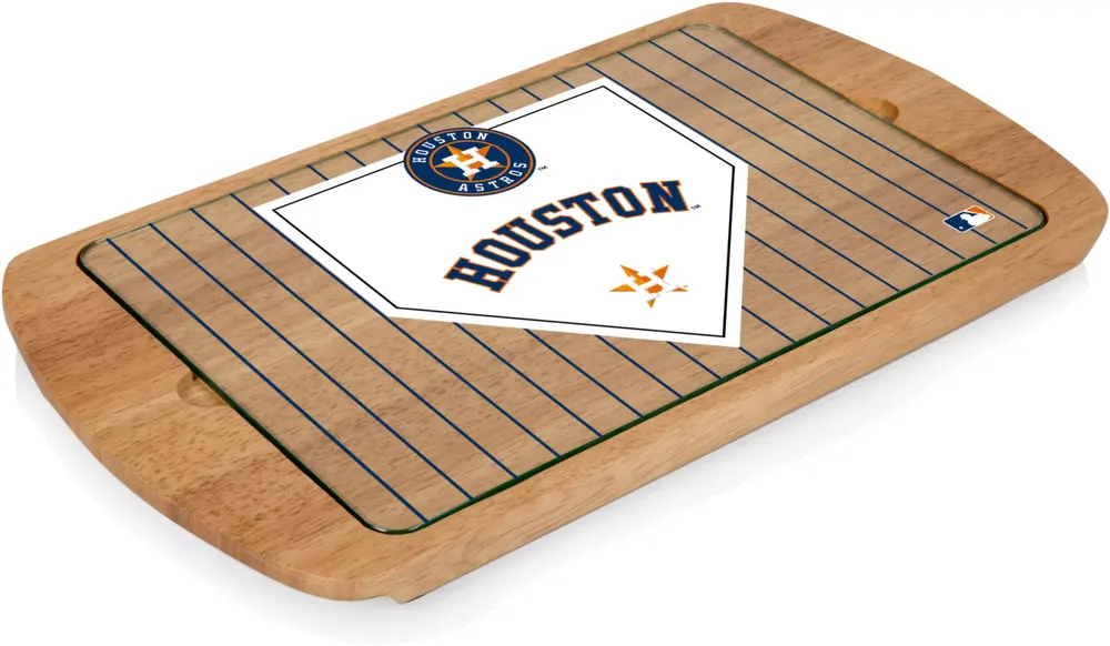 Picnic Time Houston Astros Glass Top Serving Tray