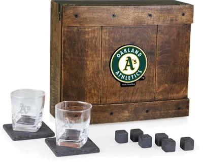 Picnic Time Oakland Athletics Whiskey Box Gift Set