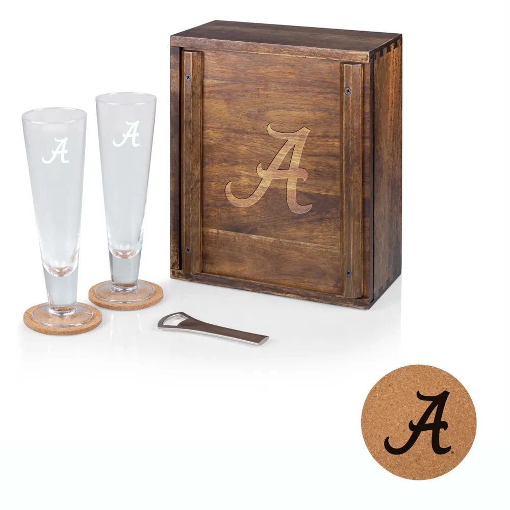 Picnic Time Alabama Crimson Tide Pilsner Beer Glass Box Set