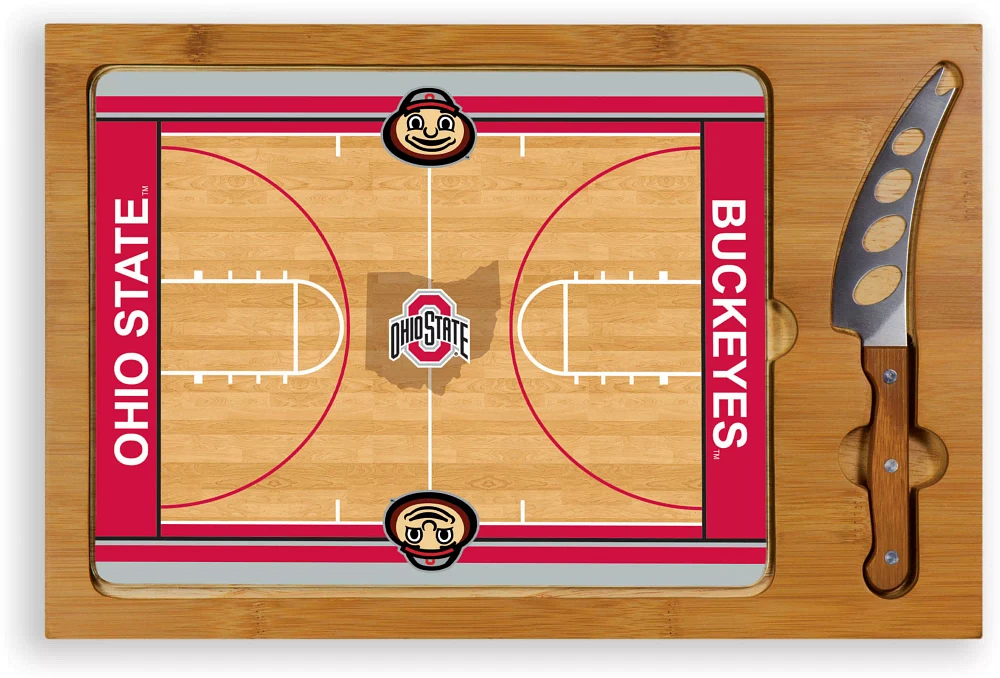 Picnic Time Ohio State Buckeyes Glass Top Cutting Board Set