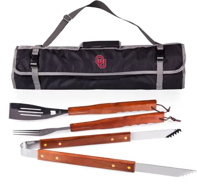 Picnic Time Oklahoma Sooners 3-Piece BBQ Tote & Grill Set
