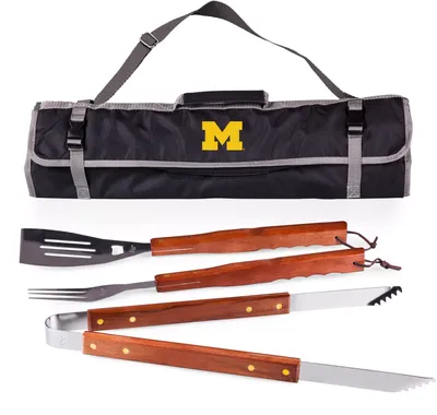 Picnic Time Michigan Wolverines 3-Piece BBQ Tote & Grill Set