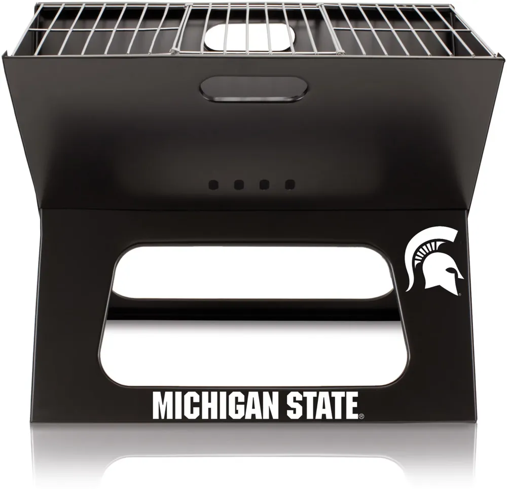 Picnic Time Michigan State Spartans Folding Charcoal Barbeque Grill