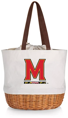 Picnic Time Maryland Terrapins Canvas and Willow Basket Bag