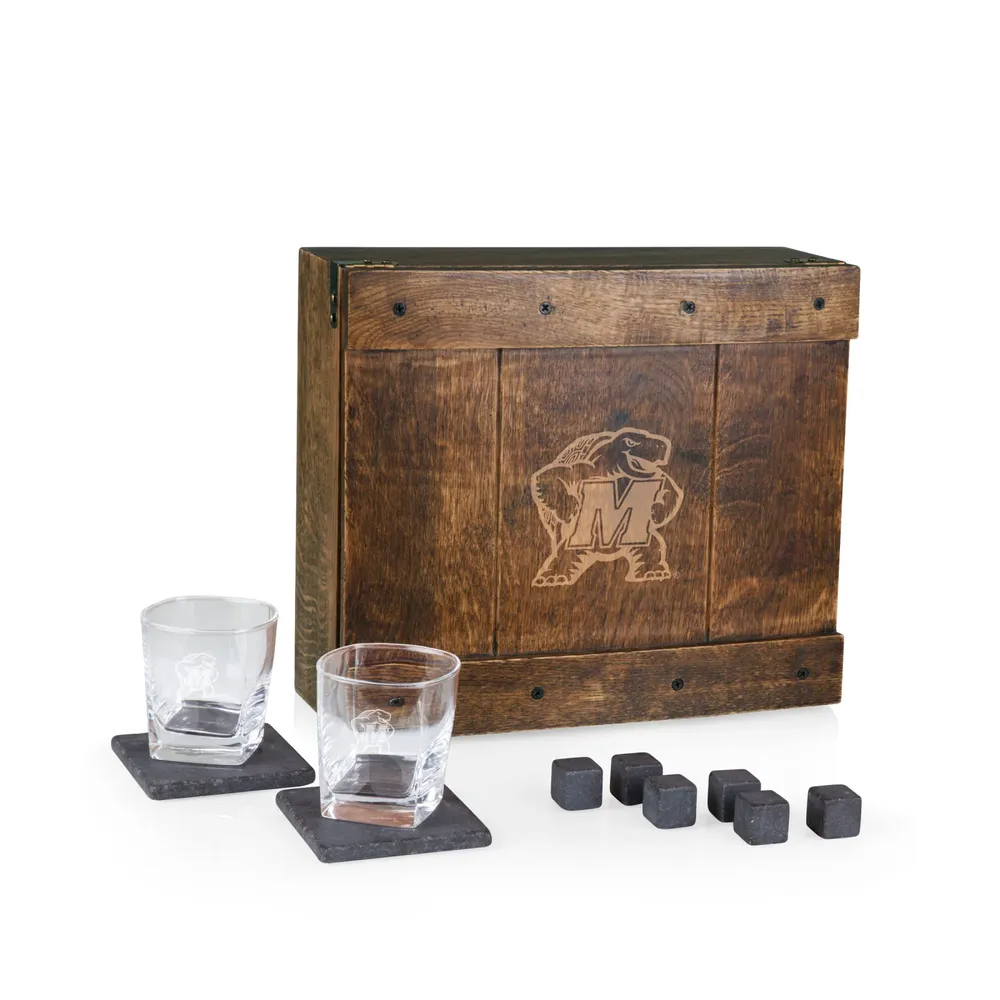 Picnic Time Maryland Terrapins Whiskey Box Drink Set