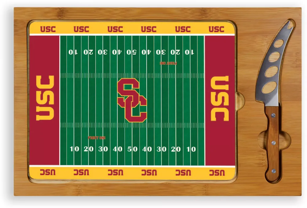 Picnic Time USC Trojans Glass Top Cutting Board Set