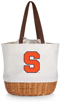 Picnic Time Syracuse Orange Canvas and Willow Basket Bag