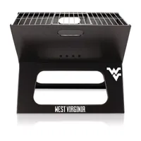 Picnic Time West Virginia Mountaineers Folding Charcoal Barbeque Grill