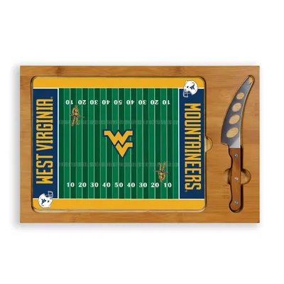 Picnic Time West Virginia Mountaineers Glass Top Cutting Board Set