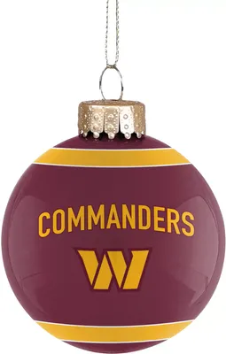FOCO Washington Commanders Glass Ball Ornament