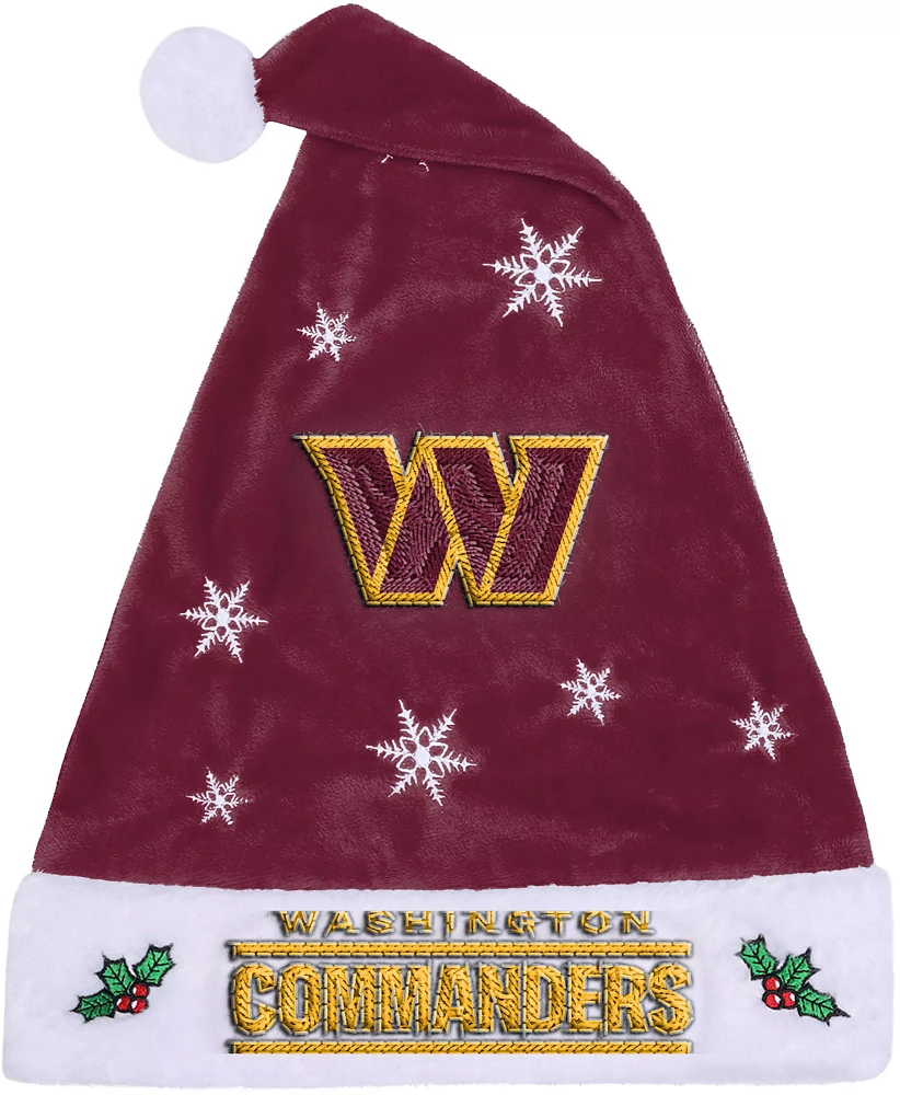 FOCO Adult Washington Commanders Santa Hat